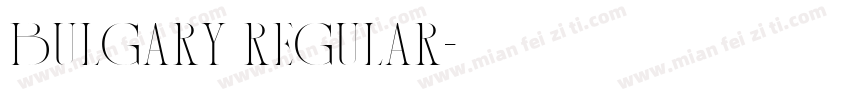 Bulgary Regular字体转换